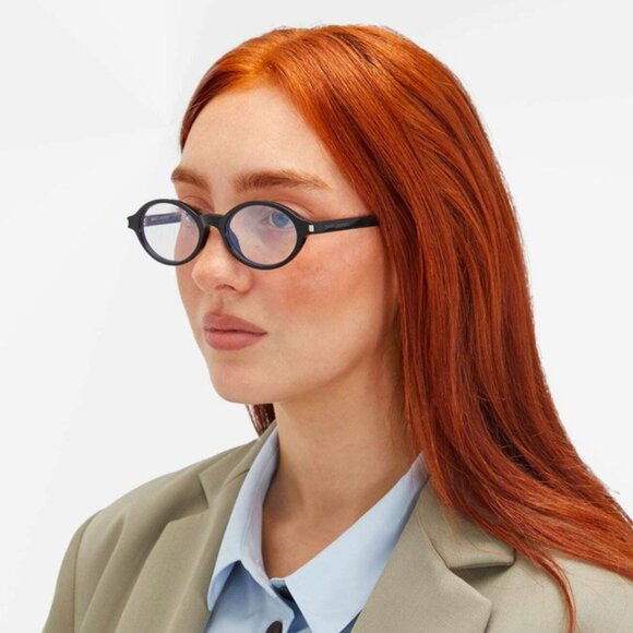 NEW SL751 JEANNE OPT 001 SAINT LAURENT BLACK ROUND EYEGLASSES SL 751 JEANNE - Picture 2 of 4
